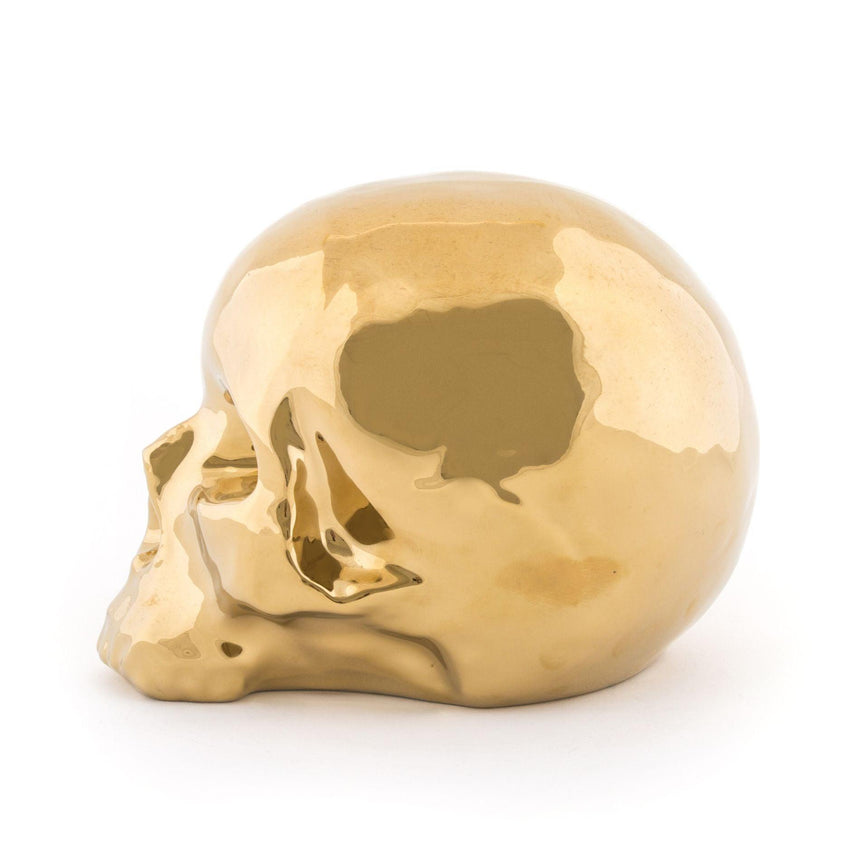 Gold Skull kerámia dekoráció-2