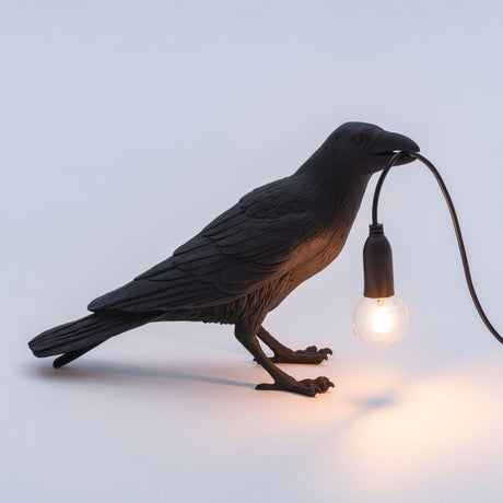 Bird Black Waiting műgyanta asztali lámpa-1