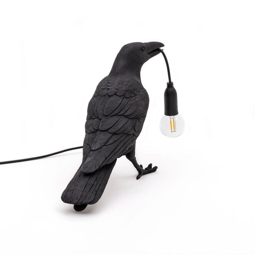 Bird Black Waiting műgyanta asztali lámpa-3