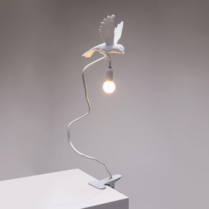 Sparrow with clamp műgyanta asztali lámpa-4