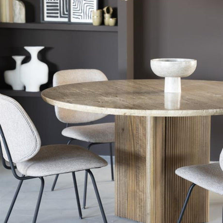 Sara mészkő étkezőasztal Ø130-3