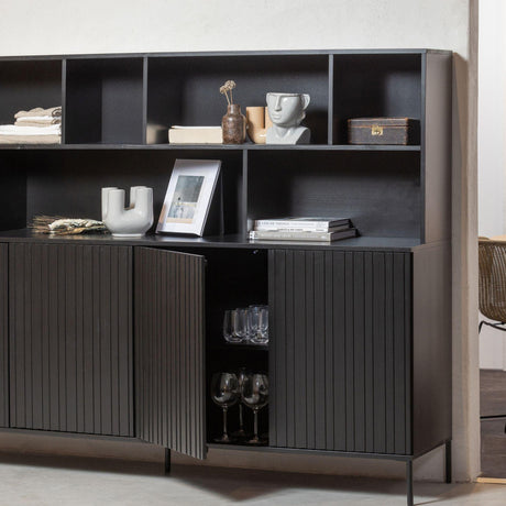 New Gravure 6 ajtós fenyőfa kabinet-5