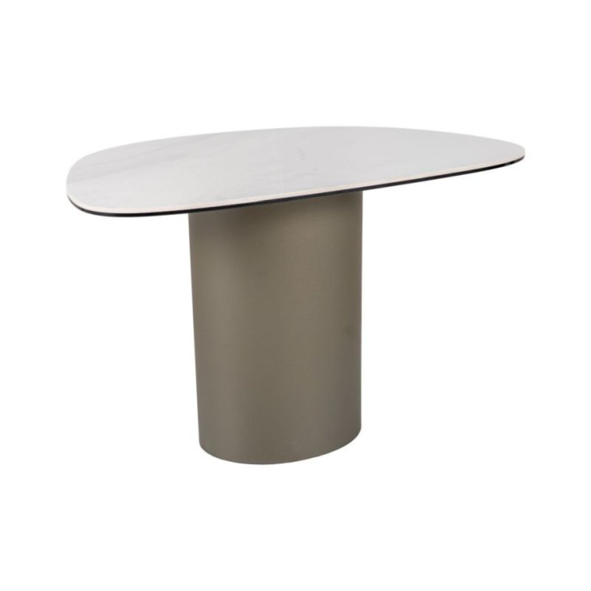 Bello dohányzóasztal – Spanyol kerámia tetővel és fém vázzal, 75x50 cm