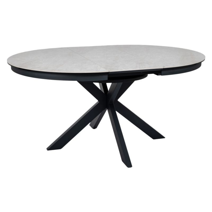 Porto bővíthető étkezőasztal – Kerámia tetővel és fém vázzal, 120-160 cm