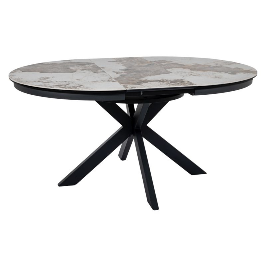 Porto bővíthető étkezőasztal – Kerámia tetővel és fém vázzal, 120-160 cm