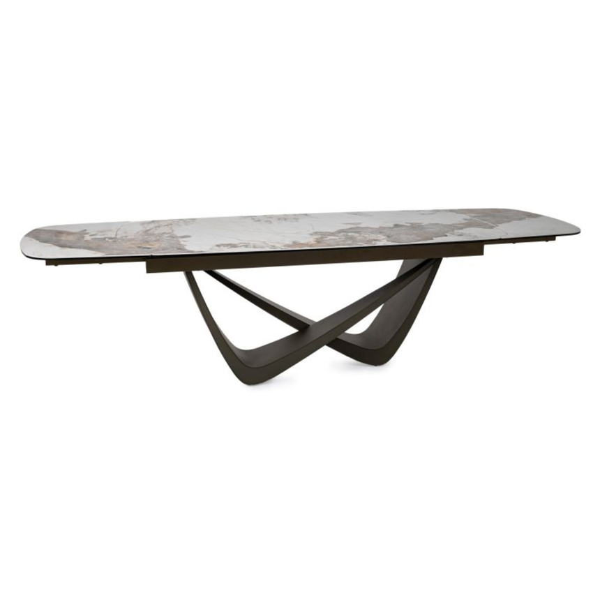 Maranello extra nagy bővíthető étkezőasztal – Kerámia tetővel és fém vázzal, 200-290 cm