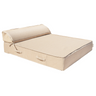 Raffia-effect fabric 2-seater sun lounger