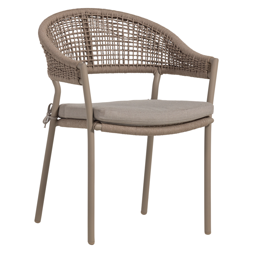 Rilo kerti szék – Alumínium vázzal és poliészter kötélfonattal