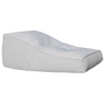 Linen-effect floating fabric sun lounger