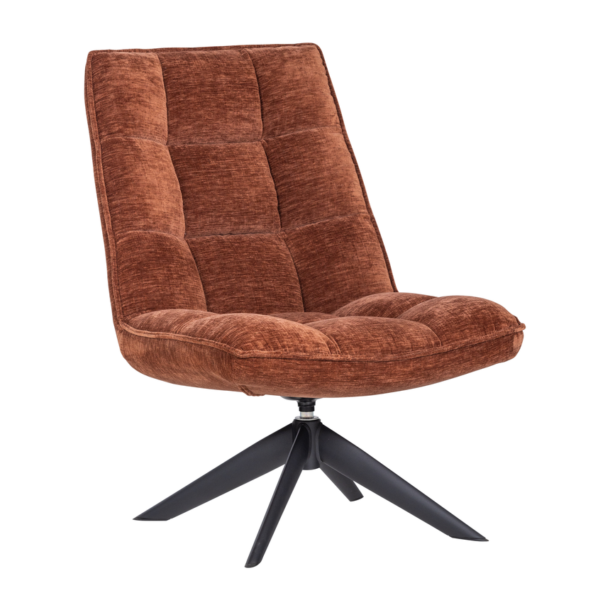 Jouke forgófotel – Texturált zsenília kárpitozással