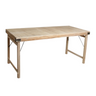 Limewash wood folding table