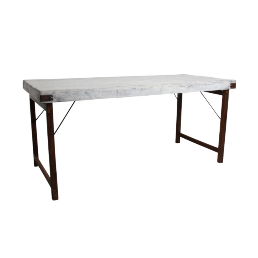 Dining wooden folding table 165x75