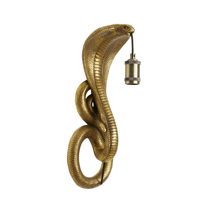 Snake resin wall lamp