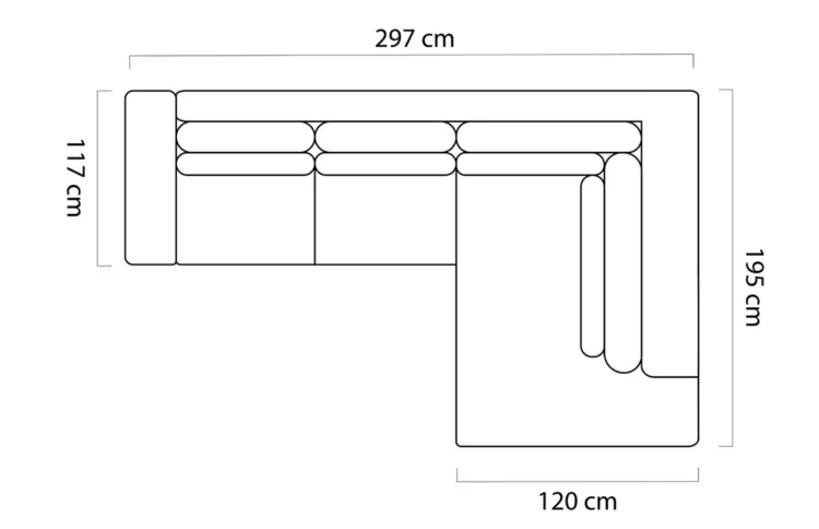 Tirana L  jobbos sarokkanapé