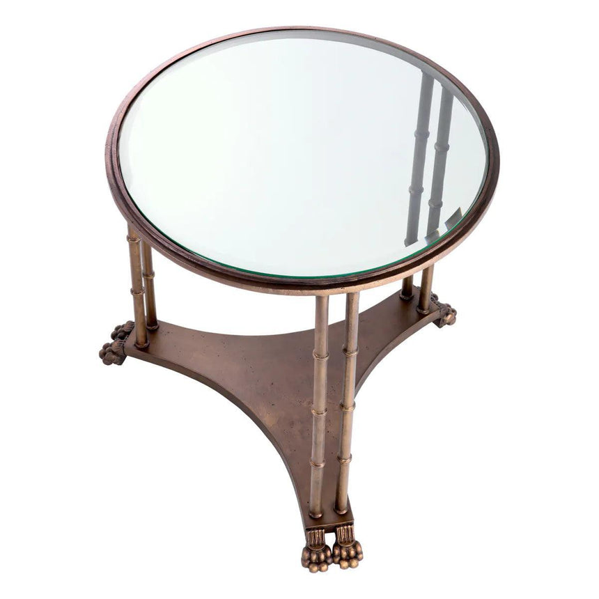 Lioness glass side table
