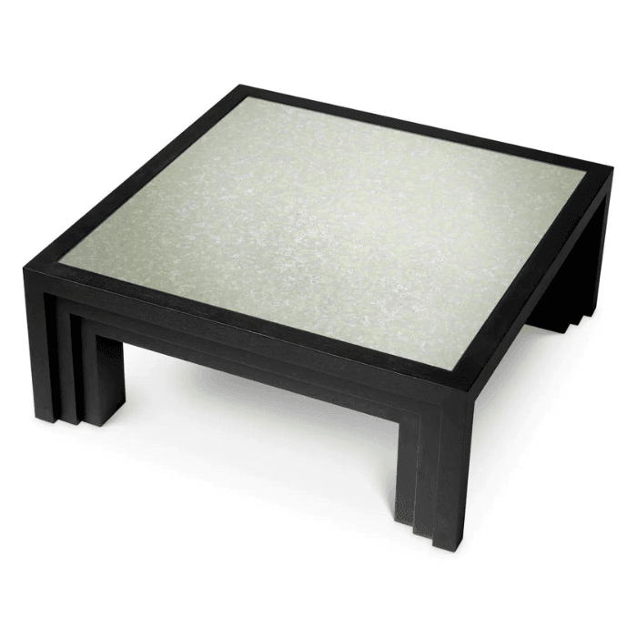 Metropolitan antique mirror glass coffee table