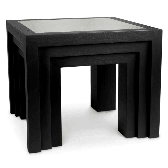 Metropolitan antique mirrored glass side table