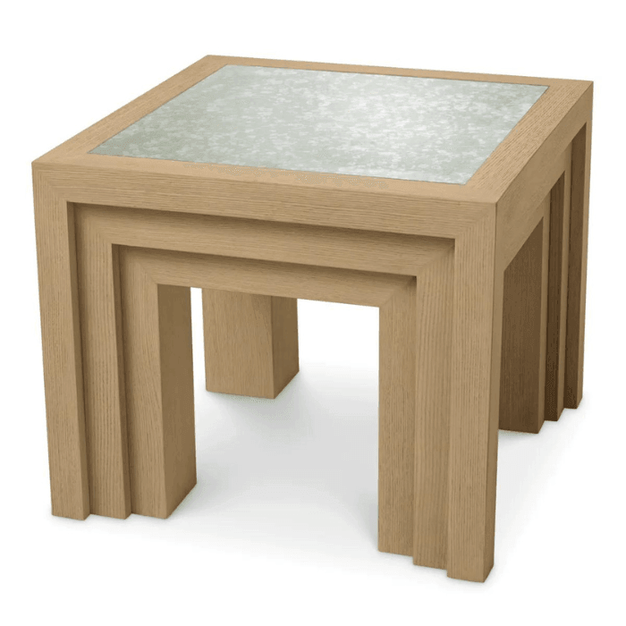 Metropolitan antique mirrored glass side table