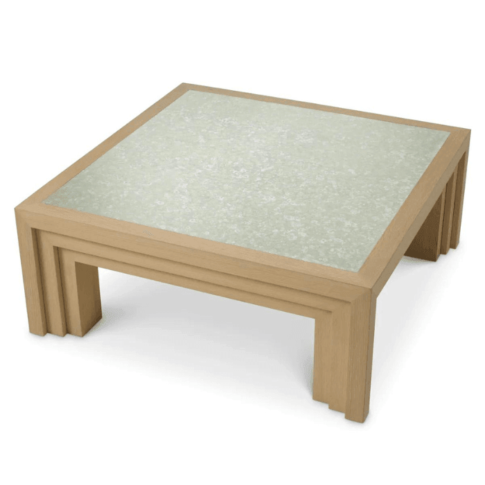 Metropolitan antique mirror glass coffee table