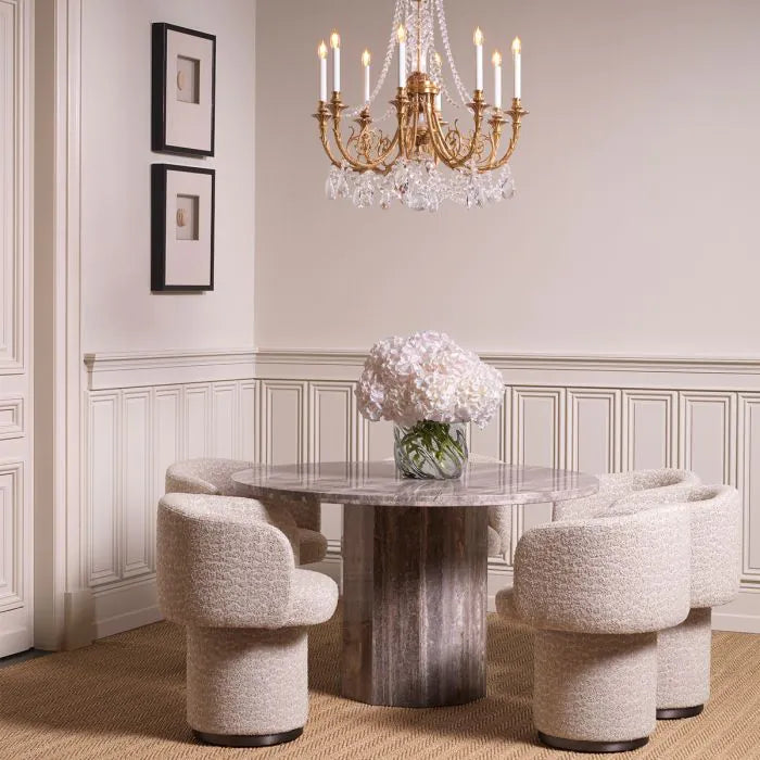 Florence limestone dining table
