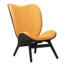 The Conversation Piece fabric high chair with black frame