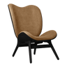 The Conversation Piece fabric high chair with black frame