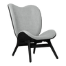 The Conversation Piece fabric high chair with black frame