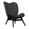 The Conversation Piece fabric high chair with black frame