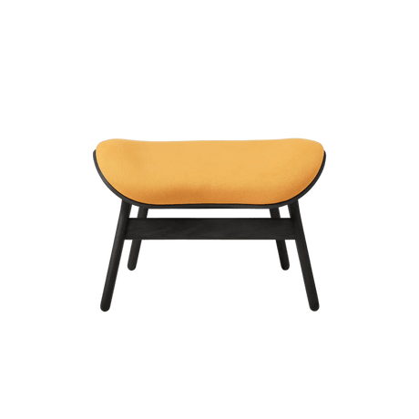 The Conversation Piece fabric footstool with black frame