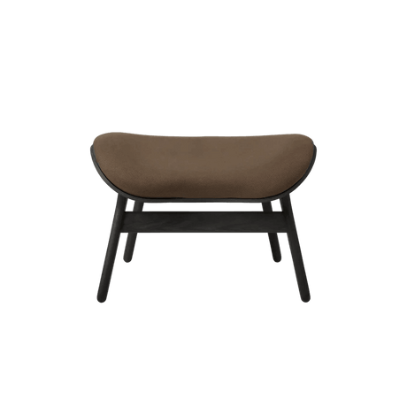 The Conversation Piece fabric footstool with black frame