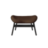 The Conversation Piece Faux Fur Footstool with Black Frame