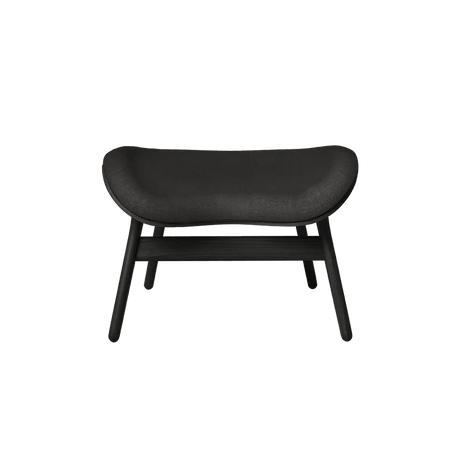 The Conversation Piece fabric footstool with black frame