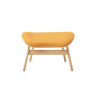 The Conversation Piece fabric footstool with natural frame