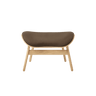 The Conversation Piece fabric footstool with natural frame