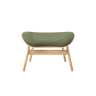 The Conversation Piece fabric footstool with natural frame