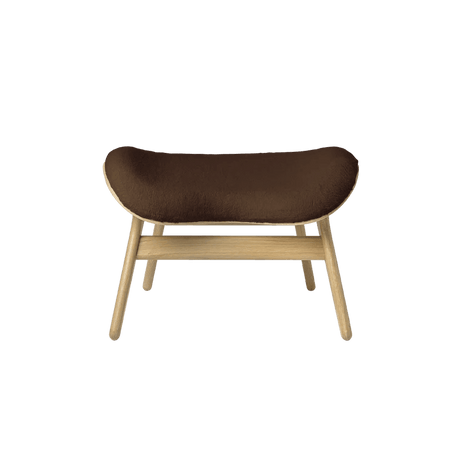 The Conversation Piece Faux Fur Footstool with Natural Frame
