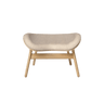 The Conversation Piece fabric footstool with natural frame