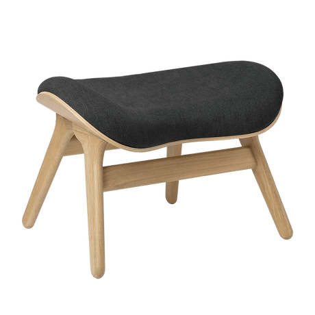 The Conversation Piece fabric footstool with natural frame