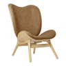 The Conversation Piece fabric high chair with natural frame