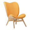 The Conversation Piece fabric high chair with natural frame