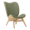 The Conversation Piece fabric high chair with natural frame