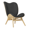 The Conversation Piece fabric high chair with natural frame