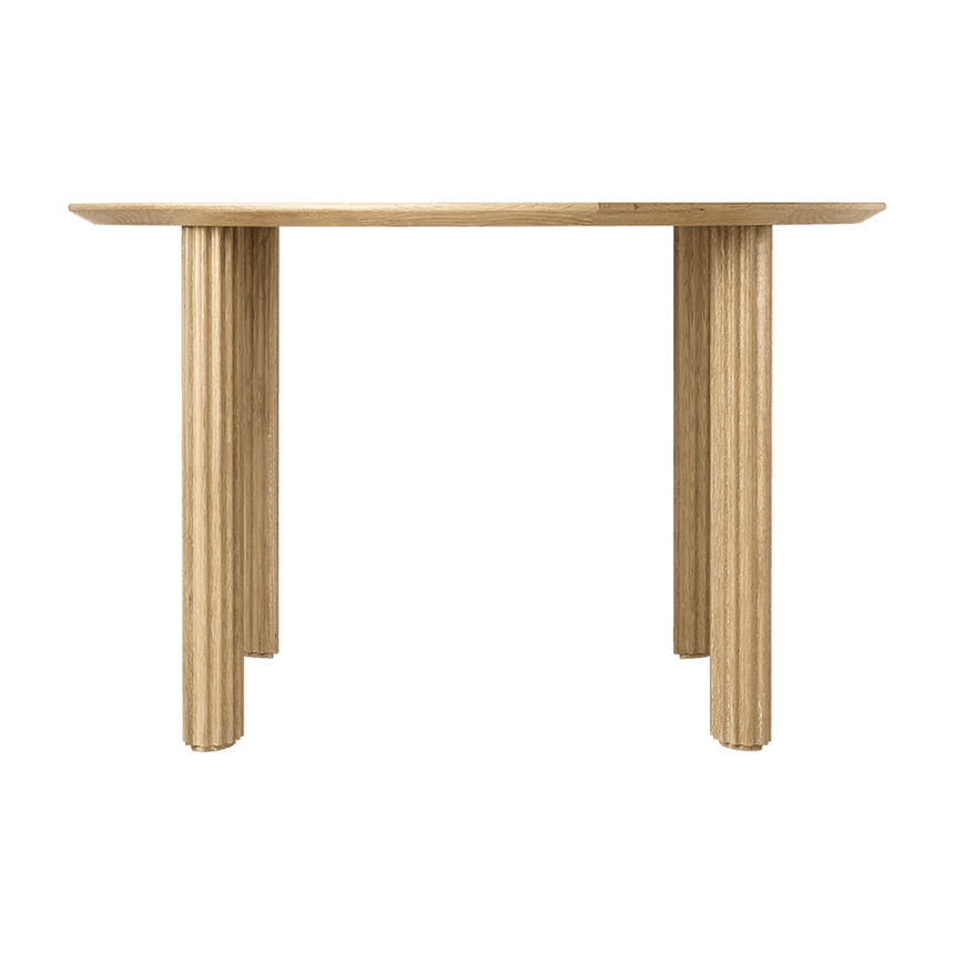 Rippled Comfort Circle wooden table Ø120