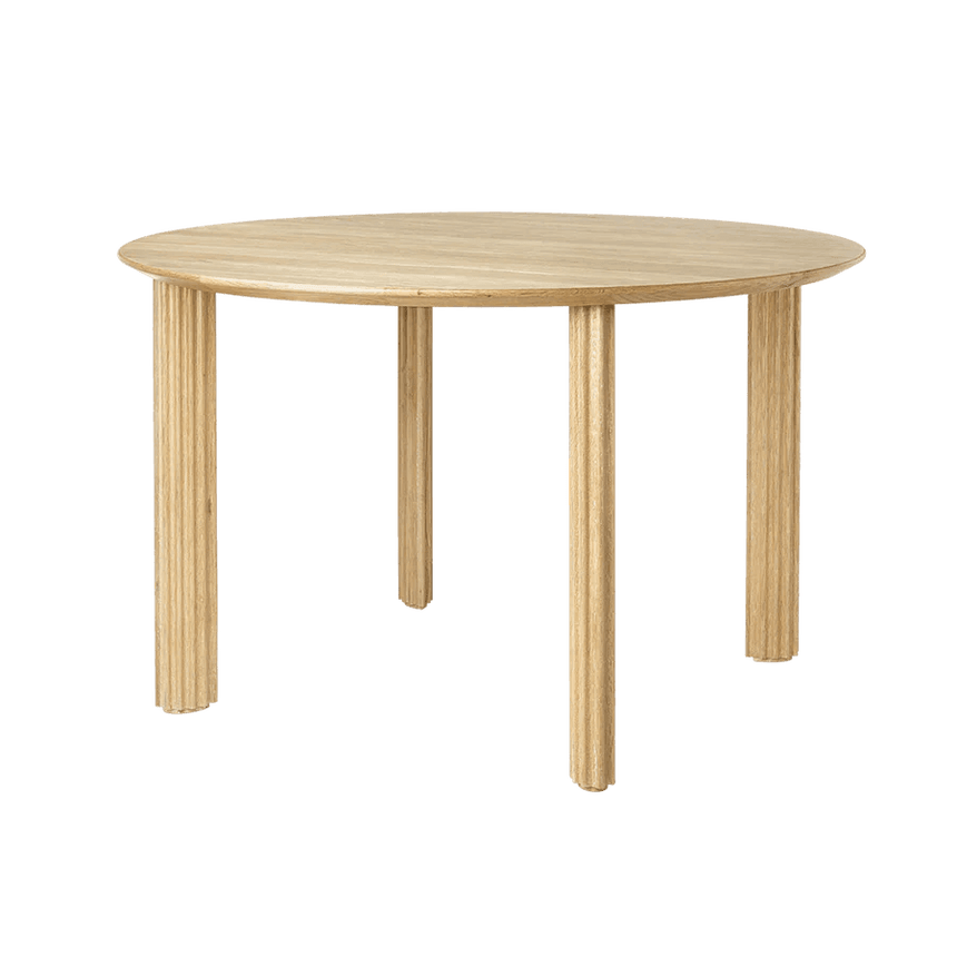 Rippled Comfort Circle wooden table Ø120