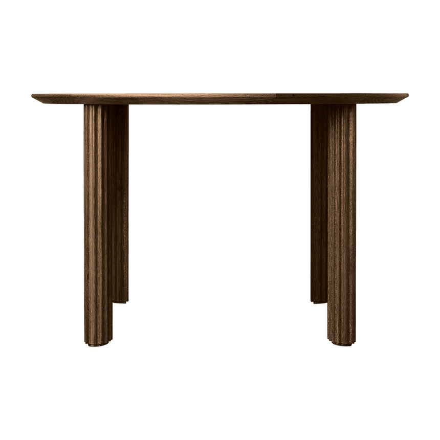 Rippled Comfort Circle wooden table Ø120
