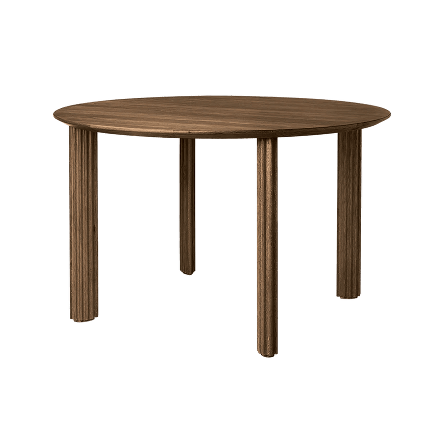 Rippled Comfort Circle wooden table Ø120