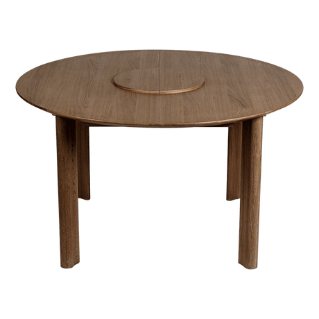 Smooth Comfort Circle extendable wooden table Ø132