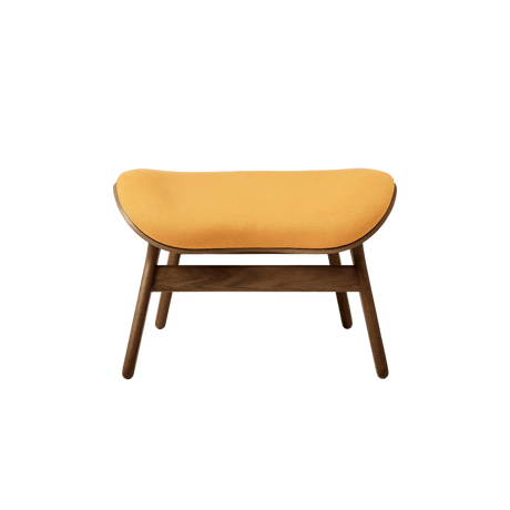 Conversation Piece fabric footstool with dark frame