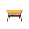 Conversation Piece fabric footstool with dark frame