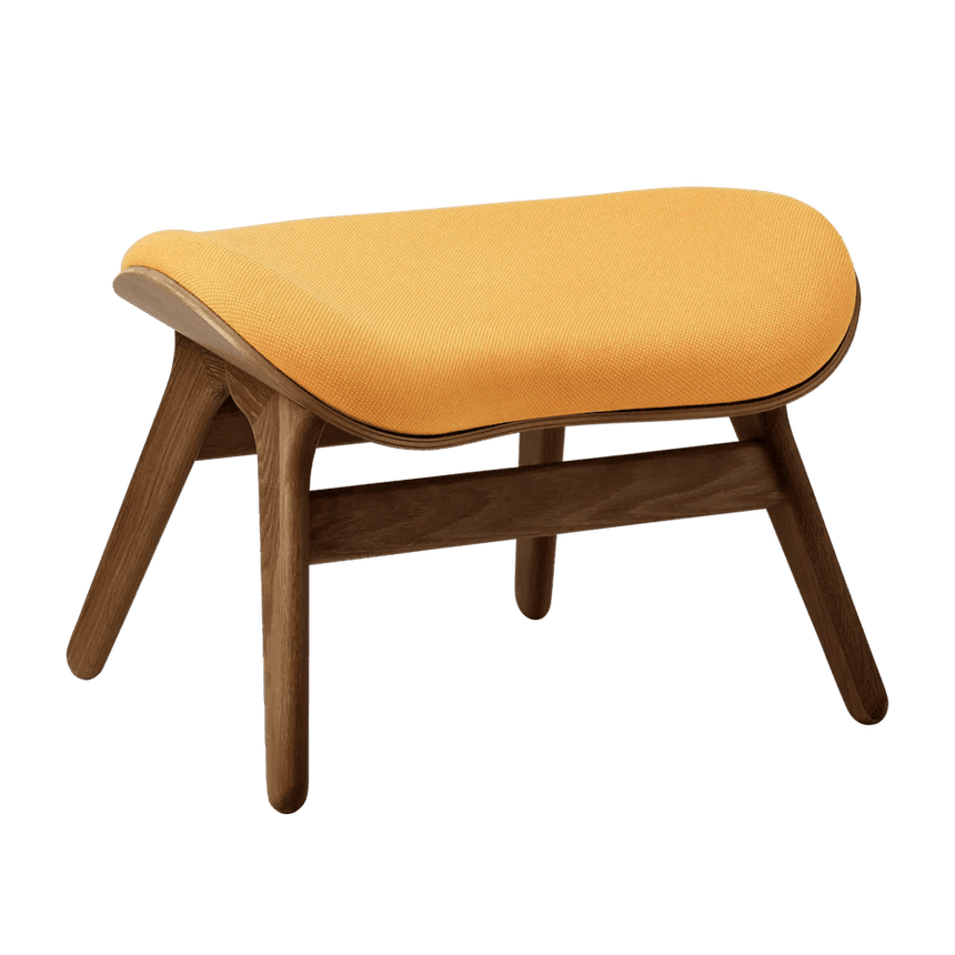 Conversation Piece fabric footstool with dark frame